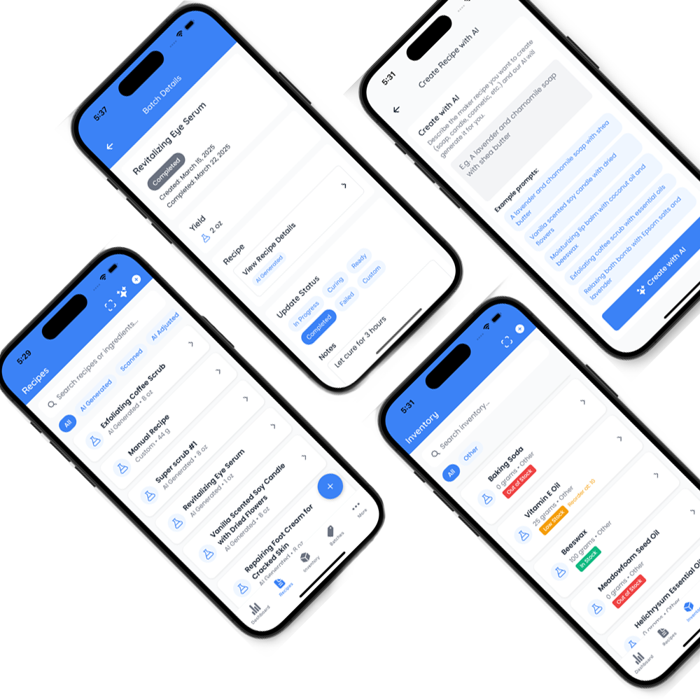 Makers Magic App Screens