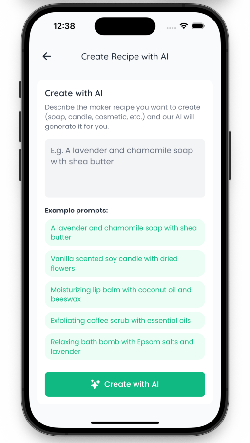 AI Recipe Creation